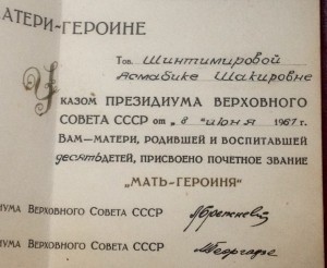 ТРИ ордена МАТЬ-Героиня! Два на доках!
