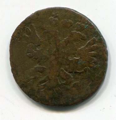 Полушка 1731 .Перечекан с крестовой копейки