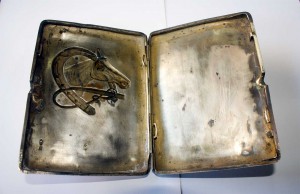 Царский портсигар с конем и подковой 84проба ВЛ не дорого!