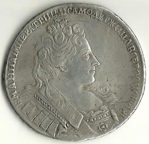 Монета рубль1732 г.