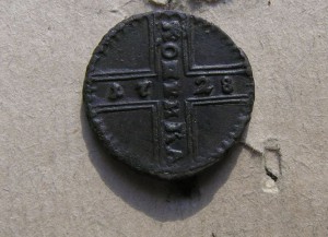 Петровская Копейка 1728 г. Отличная
