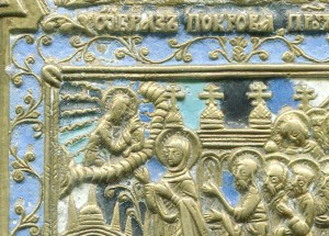 Покров Пресвятой Богородицы. 5 эмалей.