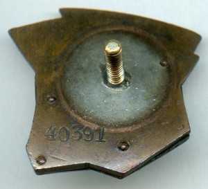 Ударнику Сталинского призыва №40391, техклеймо: полукольцо.