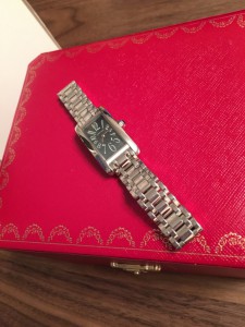 золотые Cartier Tank Americaine Grey Dial GOLD Bracelet