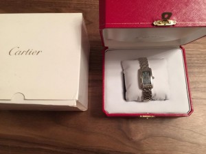 золотые Cartier Tank Americaine Grey Dial GOLD Bracelet