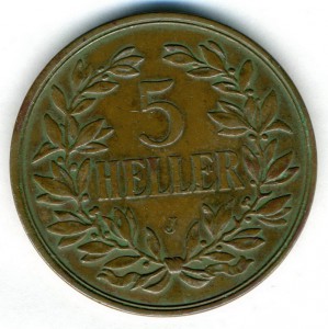 Немецкая Африка. 5 Heller . 1909 год .