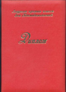 Лауреат обл. комс. премии Космодемьянской, Тамбов + диплом.