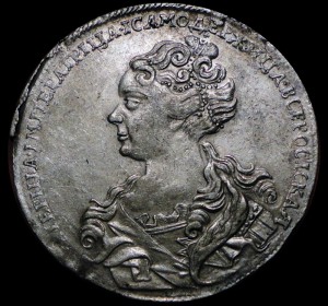 1 Рубль 1726 г. Московский тип. Портрет влево