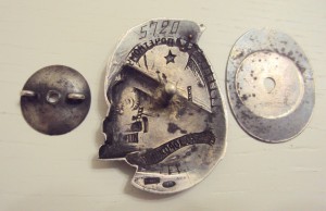 Почётному железнодорожнику №5720, основа клеймёная.