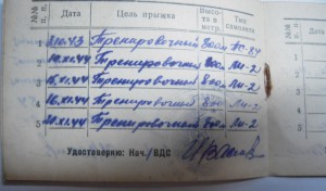 Свидетельство парашютиста вдв Красной армии.