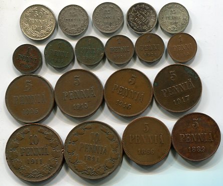 Рус-Фин монеты.Медь и серебро