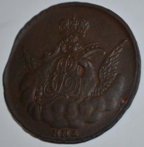 1 коп в облаках 1755 г,ММД,красивая!!!