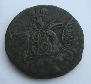 Копейка "Облака" 1756г