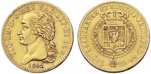 Сардиния 20 лир 1816 г.