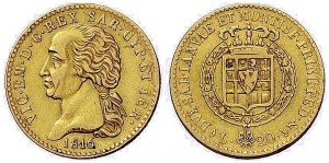 Сардиния 20 лир 1816 г.