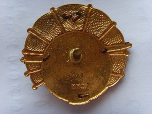 ЗНАК " ЗА НАЛЕТ 500000 КМ ГВФ" БРОНЗА, № 5609, В ОТЛ.СОСТ.