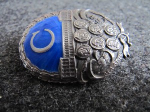 100 лет малому театру, 1924 год, серебро, с синей эмалью!