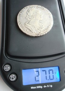 1 рубль 1723 г.