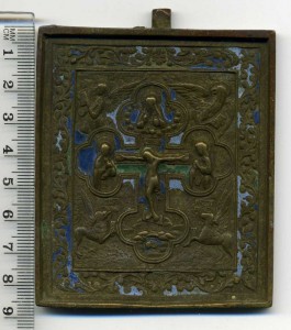 Распятие с символами евангелистов.Пластика.