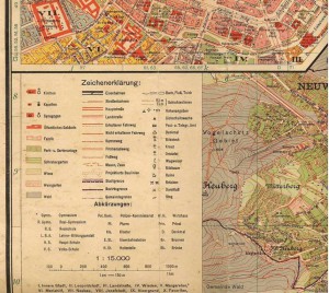 Карта Вены. 1939 г. PLAN  VON WIEN