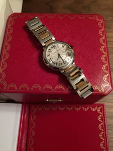 сталь-золото Cartier Ballon Bleu Large 42 mm W69009Z3