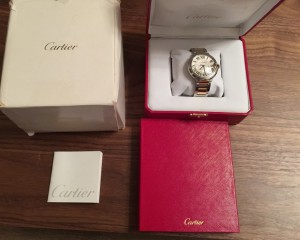 сталь-золото Cartier Ballon Bleu Large 42 mm W69009Z3