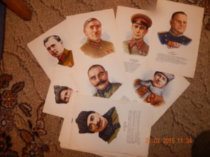 плакаты полководцы , военноначальники ВОВ  и гражданской