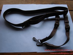 Ремень кожаный, лётный, с подвесами для кортика