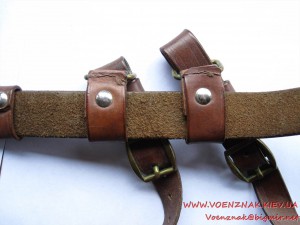 Ремень кожаный, лётный, с подвесами для кортика