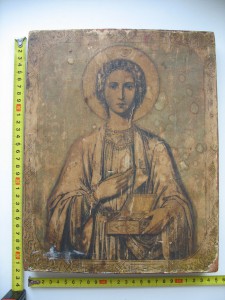 Икона.Св.Пантилеймон.2-х сторонняя