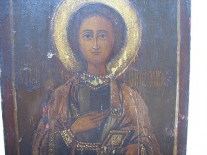 Икона.Св.Пантилеймон.2-х сторонняя