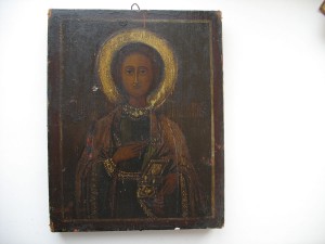 Икона.Св.Пантилеймон.2-х сторонняя