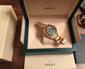 золотые Rolex GMT-Master II 40mm Yellow Gold 116718LN-Green