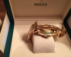 золотые Rolex GMT-Master II 40mm Yellow Gold 116718LN-Green