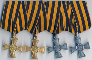 ГК четырёх степеней в золоте и серебре