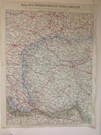 Карта Привислинского края и Силезия