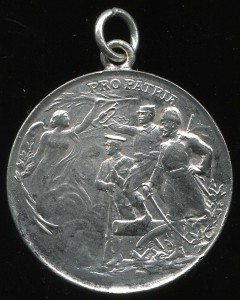 Медаль Тройственный союз. Pro patria (За родину). 1914