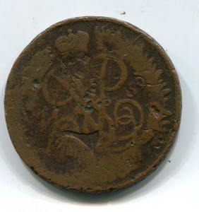Две копейки 1759 перечекан.гурт сетка