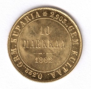 10 марок 1882 г., Финляндия