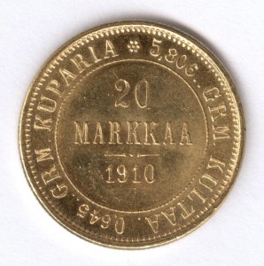 20 марок 1910 г., Финляндия (2)