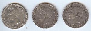 Серебро Испания 2 и 5 pesetas