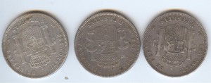 Серебро Испания 2 и 5 pesetas