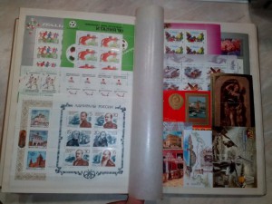Два альбома различных марок + блоки + листы