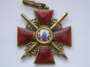 Св. Анна 2-й степени с мечами, бронза.