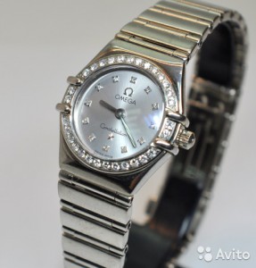 Omega Constellation белое золото 750 и бриллианты