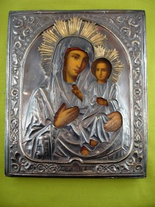 Иверская икона Божией Матери. Оклад.