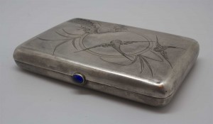 Портсигар "Деревня с ласточками" 875пр ФП ЛЮКСИЩЕ!!!