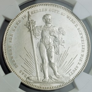5 франков - стрелковый талер NGC MS65