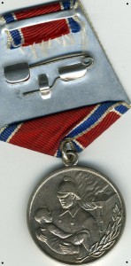 За отвагу на пожаре.