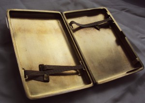 Портсигар серебро 84, 189 граммов, состояние.